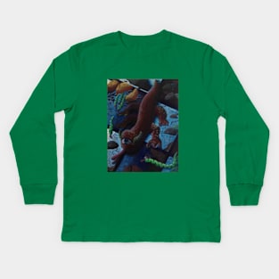 Lizard Blocking Snakes' Kids Kids Long Sleeve T-Shirt